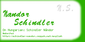 nandor schindler business card